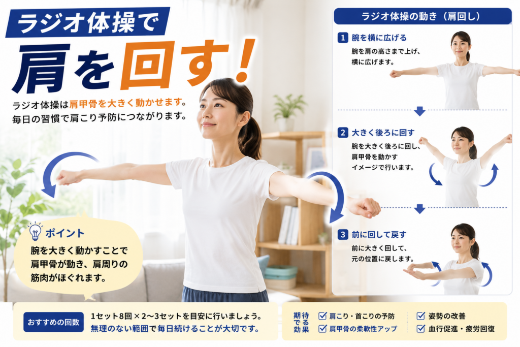 肩回し体操の正しい方法